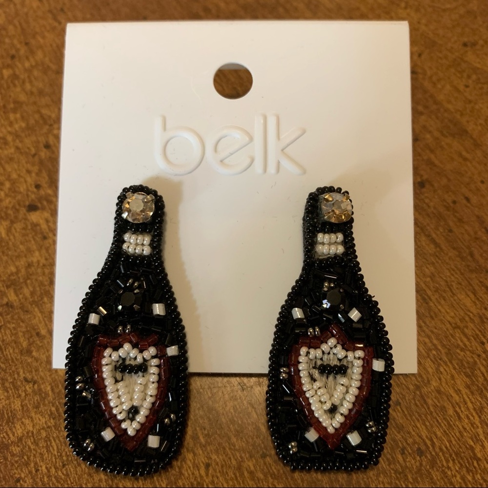 Belk Champagne Bottle Earrings